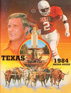 1984 Texas Longhorns Media Guide College Football Poster